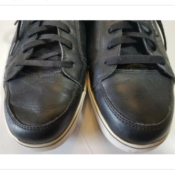 QUIKSILVER Regal Black LEATHER lace up sneakers 13 - Picture 4 of 8